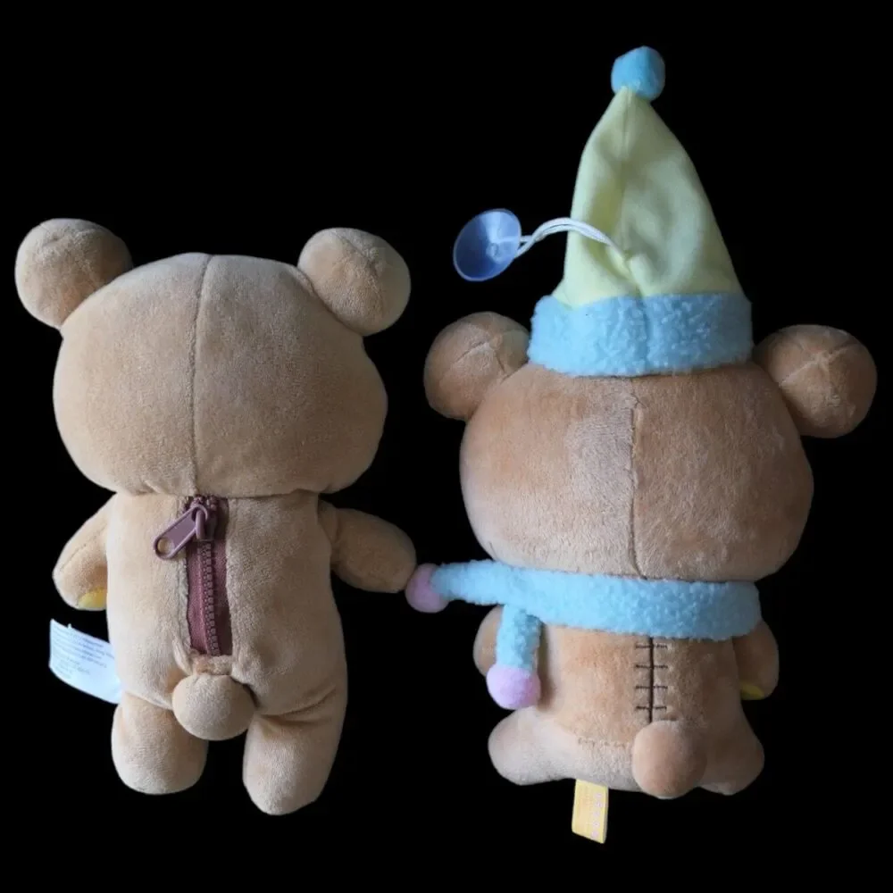 San-X Sanrio Rilakkuma Plush Bears (2) Cartoon Cute Stuffed Animals Japan EUC